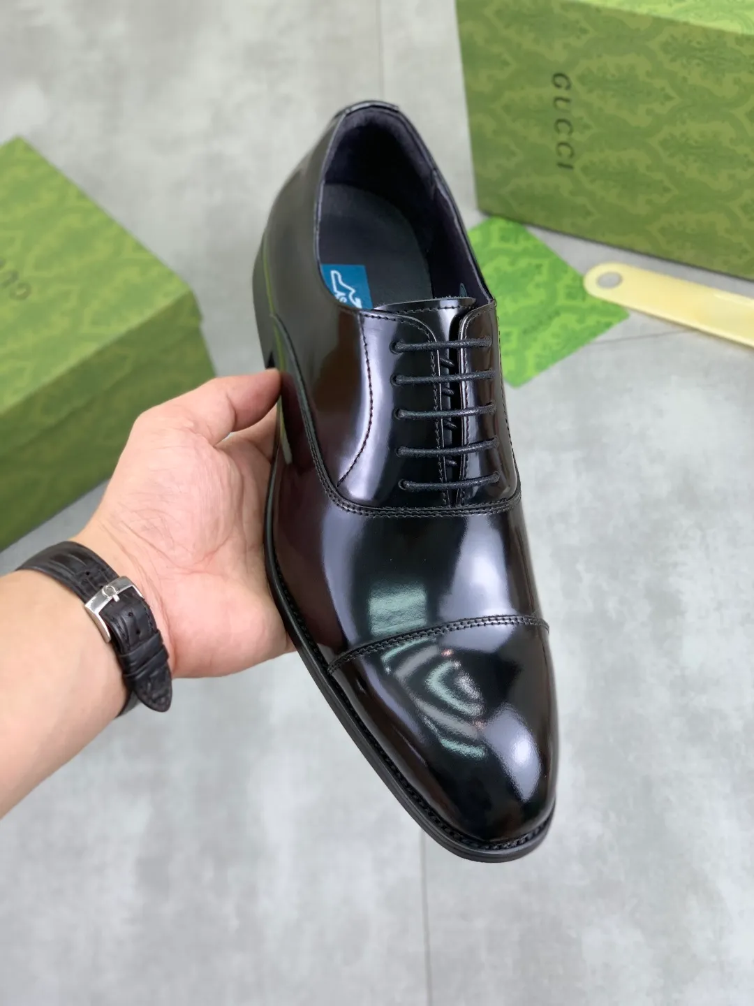 Men's Men's Shoes 💰P560 [New Style] 💰💎💎💎 [Gucci] GUCCI high-end men's formal business leather shoes, original order 1:1! Original imported high-end calfskin, original metal buckle, imported first-layer pigskin lining for feet, original high-end outsole, men's shoe size: 38-44